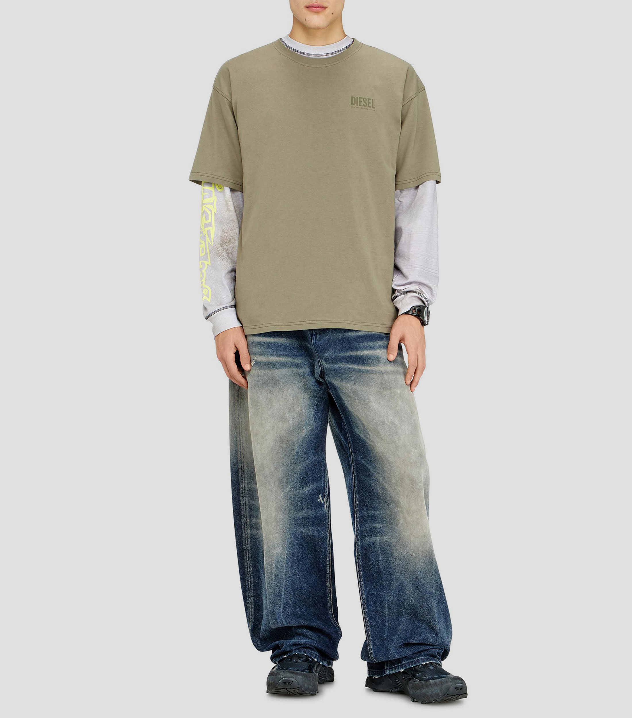 Playera cuello redondo manga corta lisa Hombre